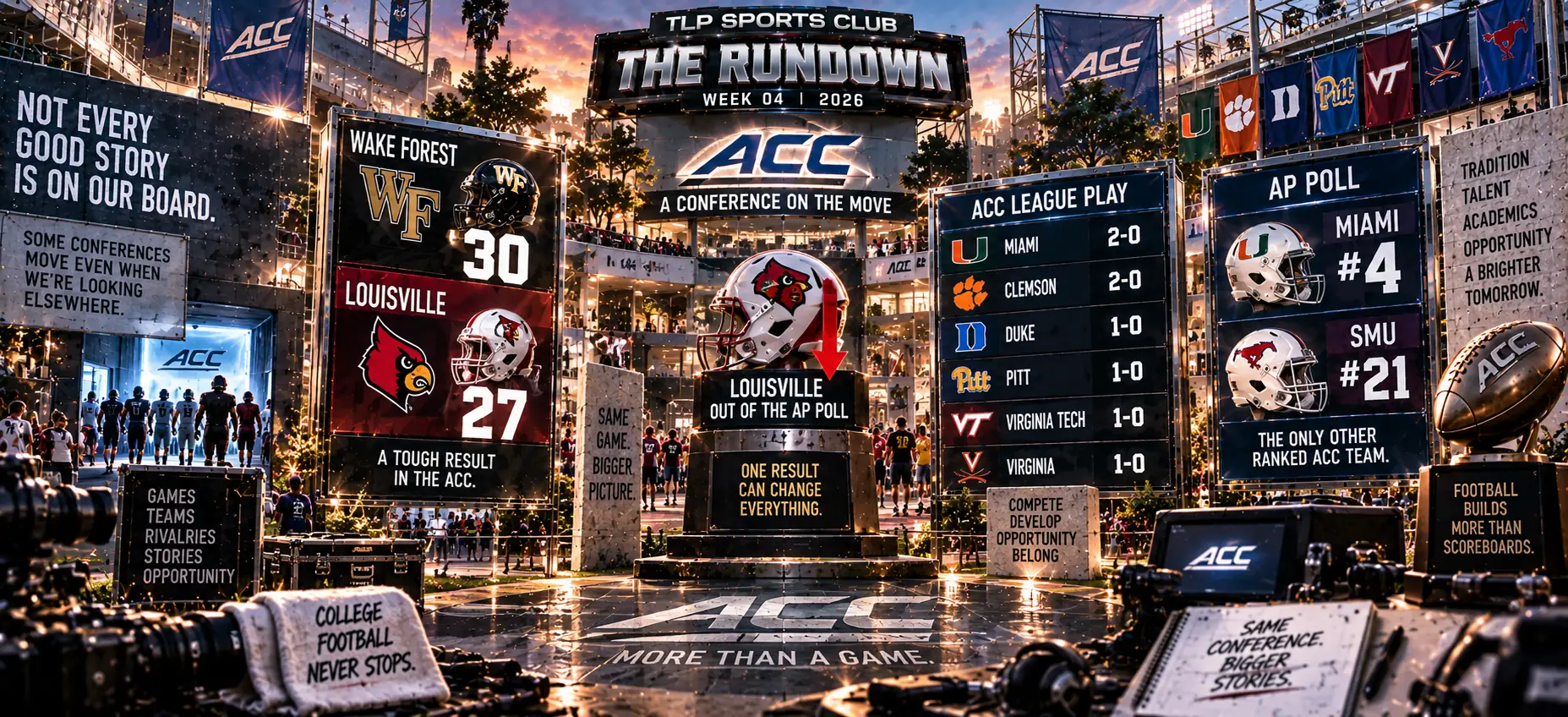 The Rundown, Week 4, ACC: Wake Forest 30, Louisville 27, and the league standings.