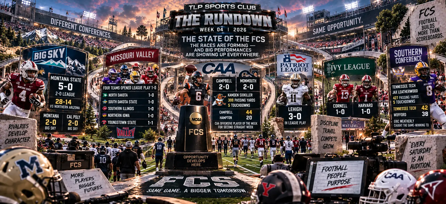 The Rundown, Week 4, FCS: the league picture across the Big Sky, Missouri Valley, CAA, Patriot League, Ivy League and Southern Conference.