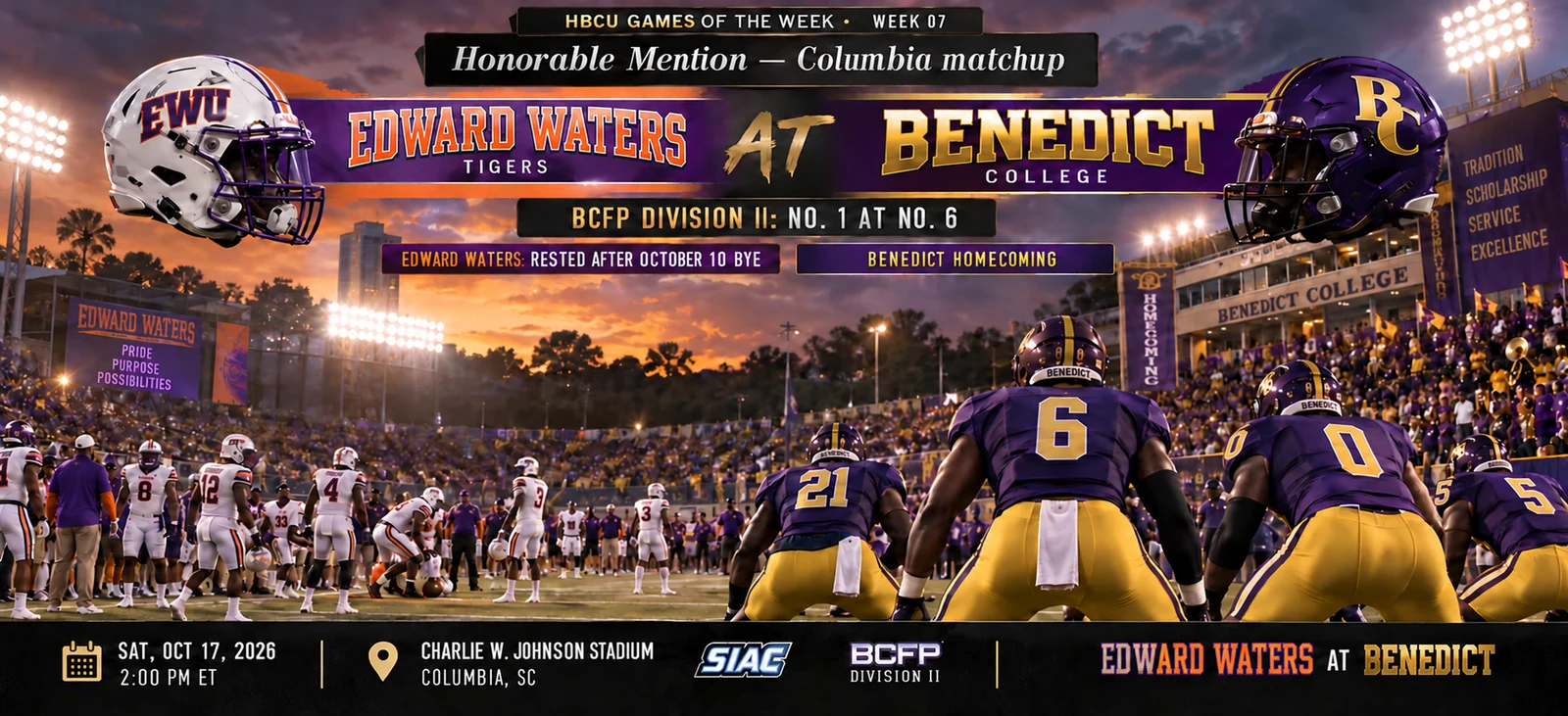 Honorable Mention: Edward Waters at Benedict — 76/100.