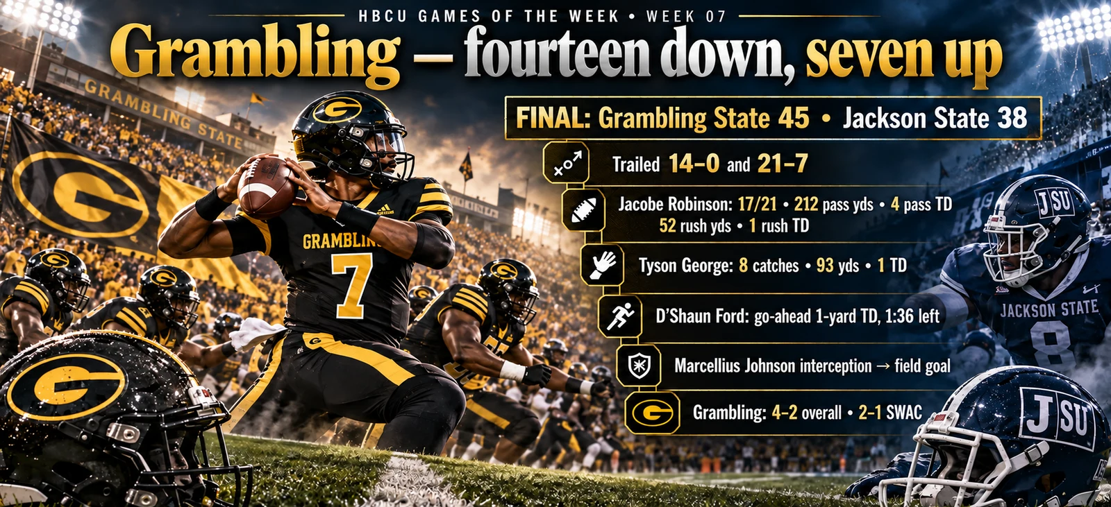 Grambling State: the comeback against Jackson State.