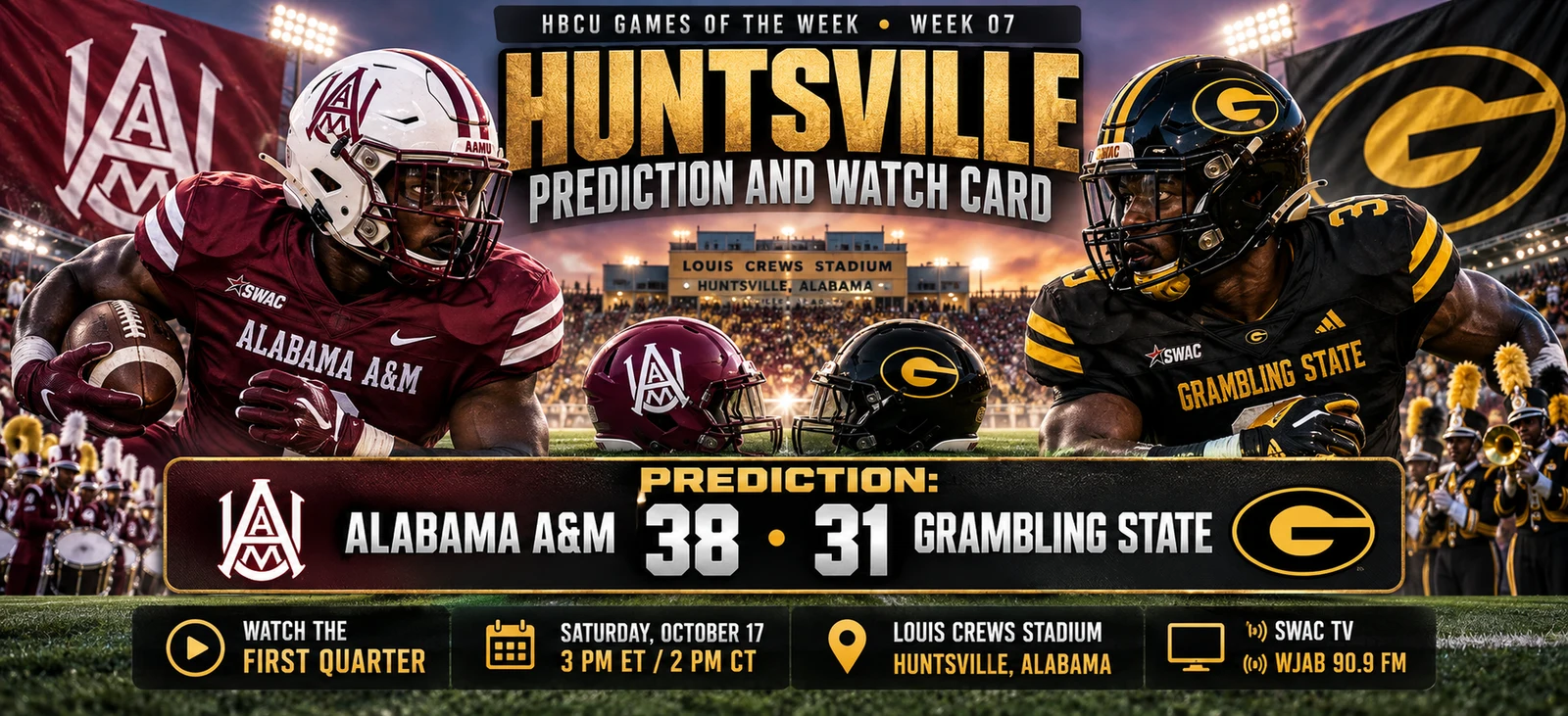 TLP’s pick: Alabama A&M, 38–31. Kickoff: 3 p.m. Eastern.