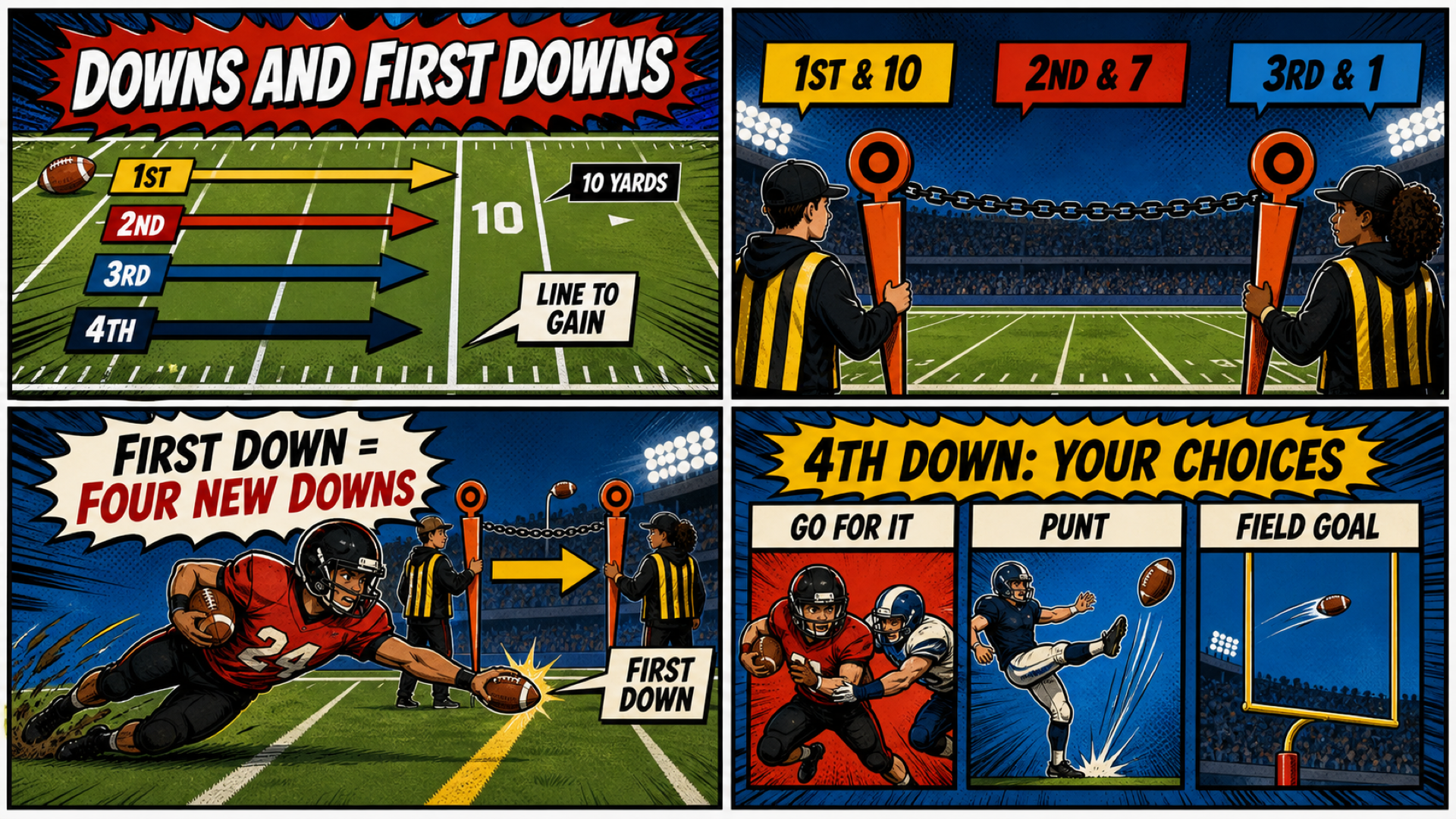 Downs and first downs — comic panel 01